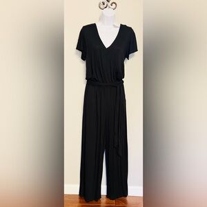 LOFT NWT Black V-Neck Jumpsuit, size XS